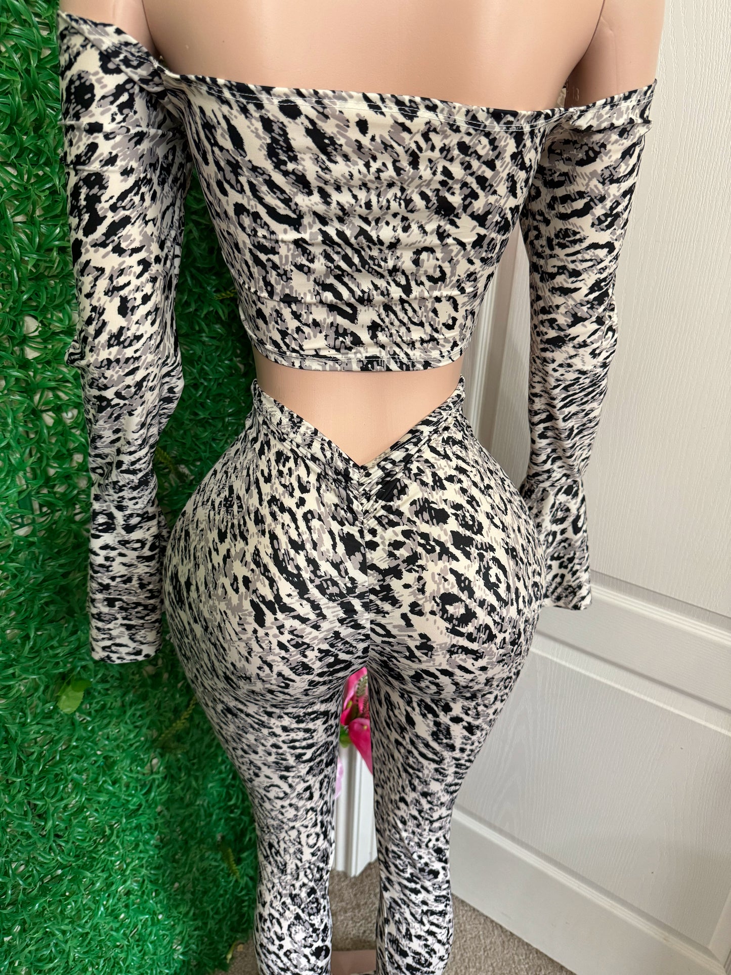 Cheetah print two piece