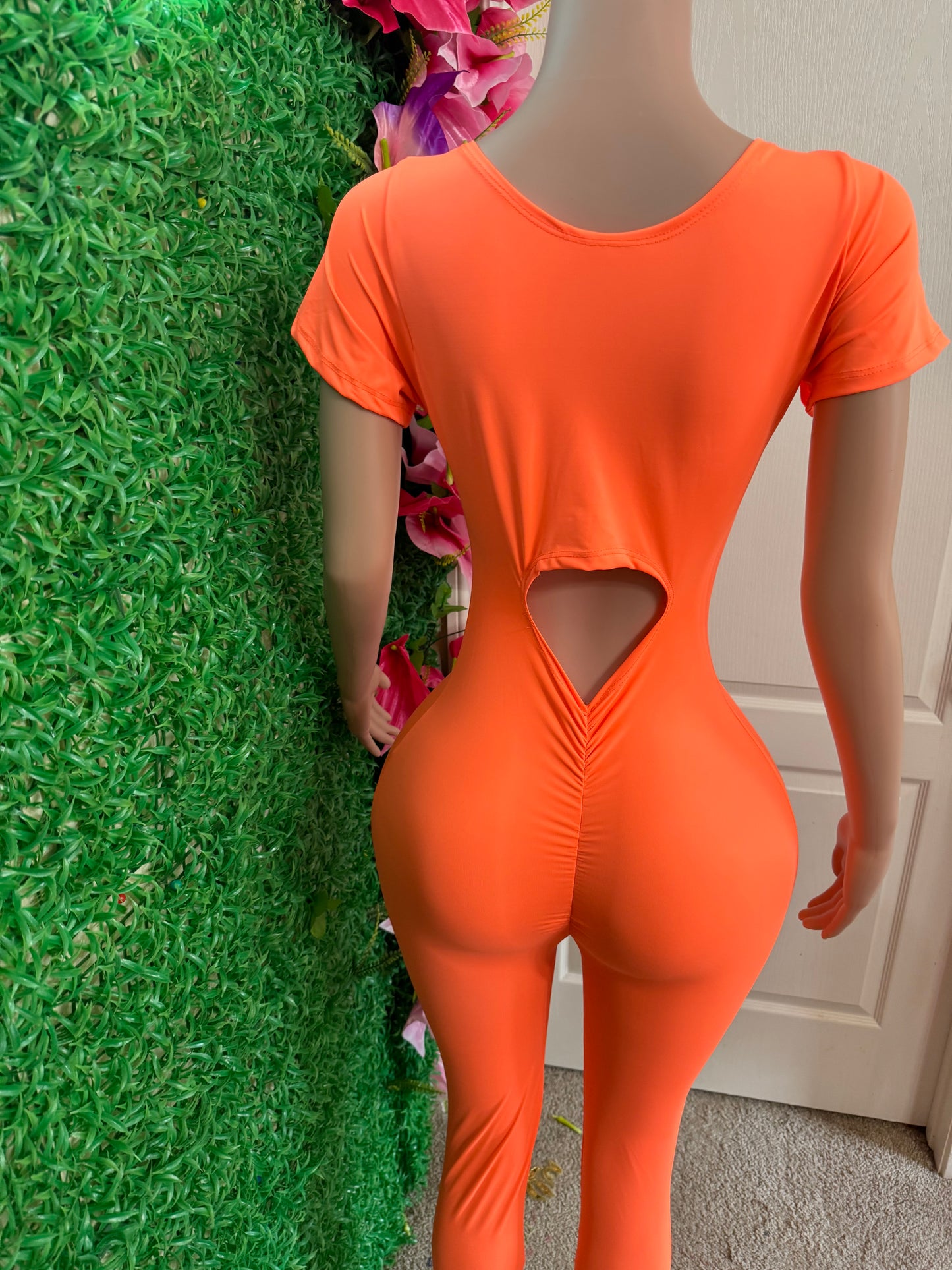 Bright orange jumpsuit