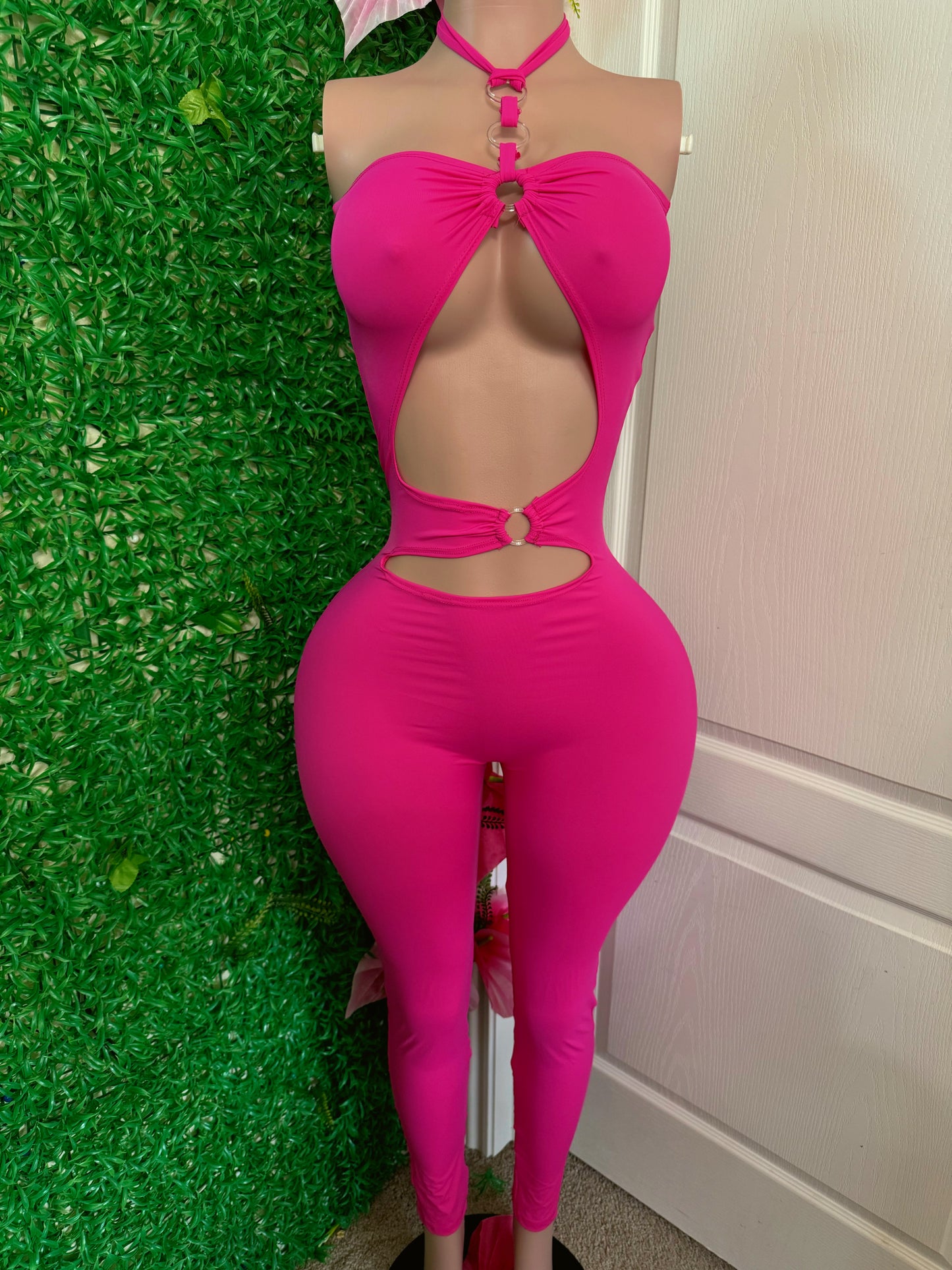 Pink baddie jumpsuit