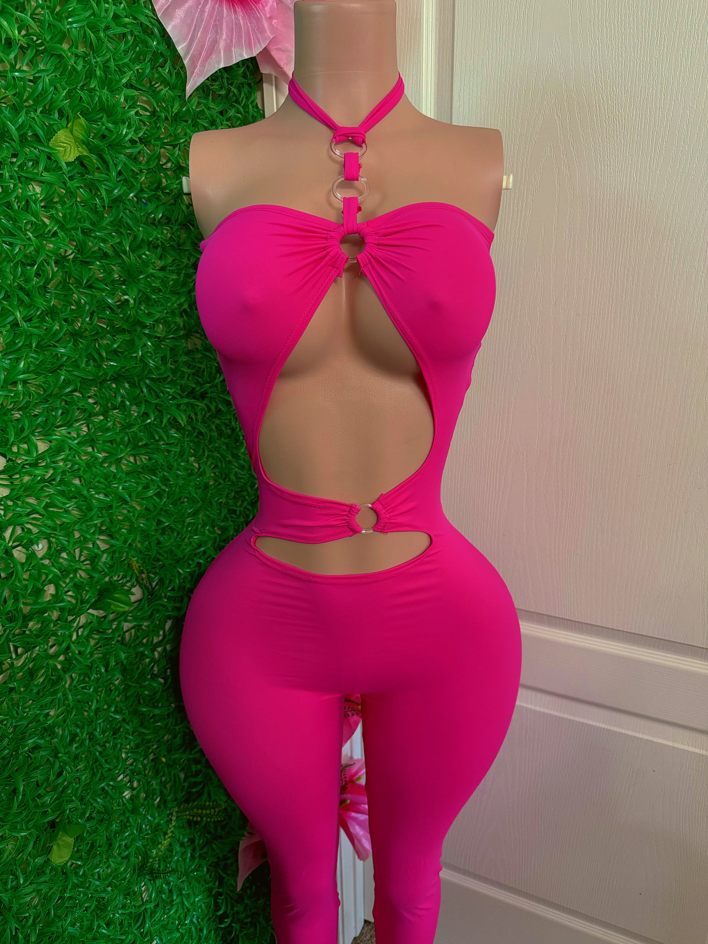 Pink baddie jumpsuit