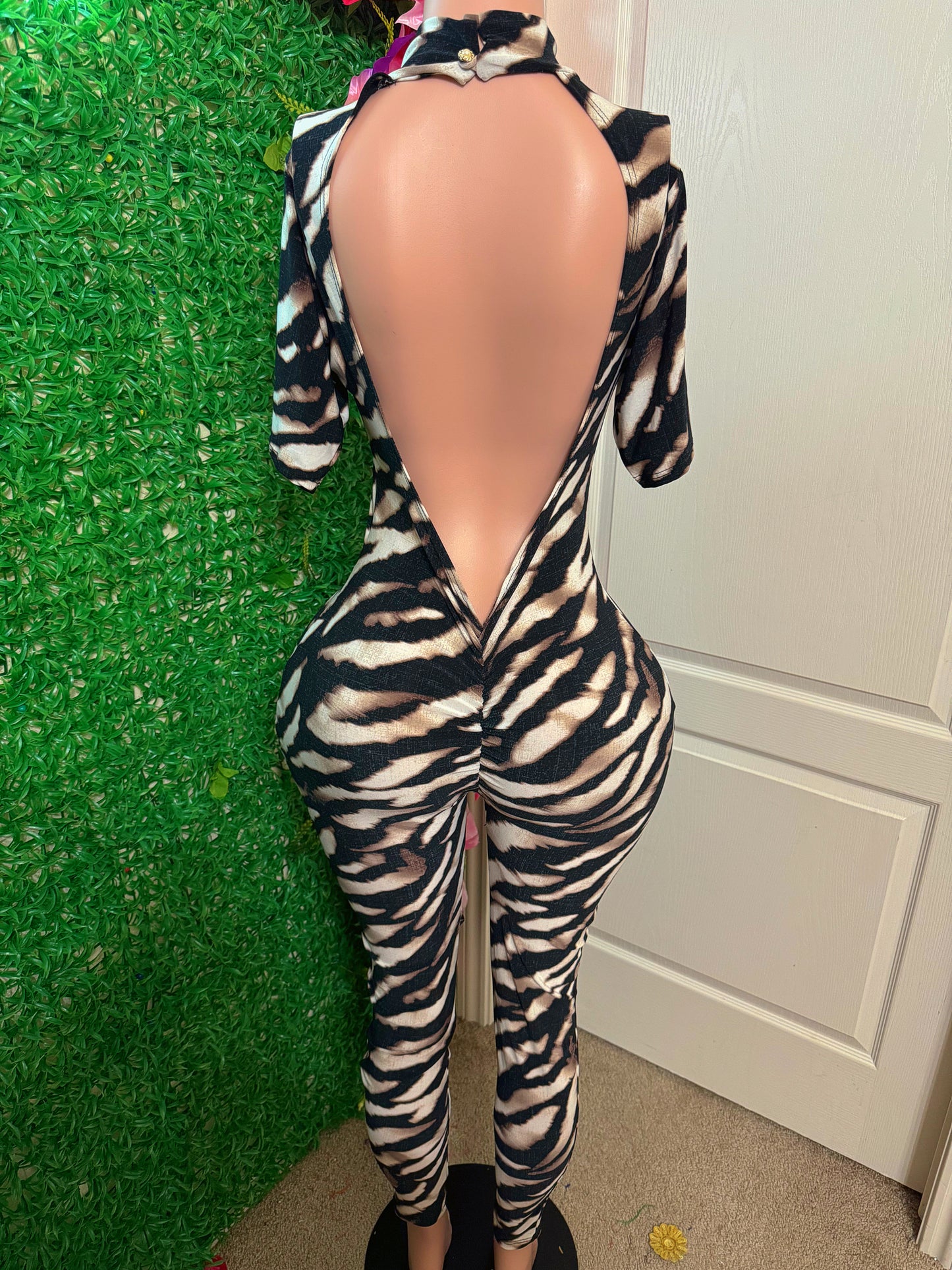 Wild print jumpsuit ￼