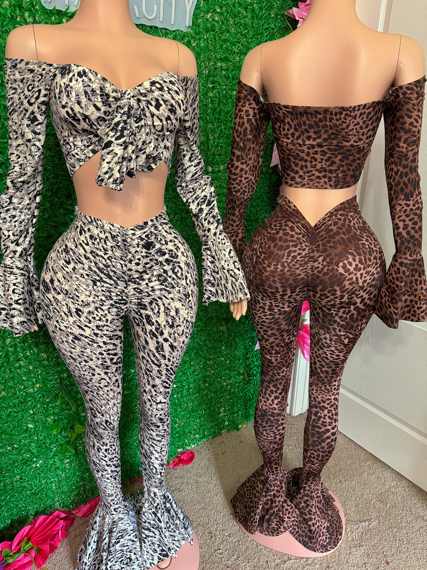 Cheetah print two piece