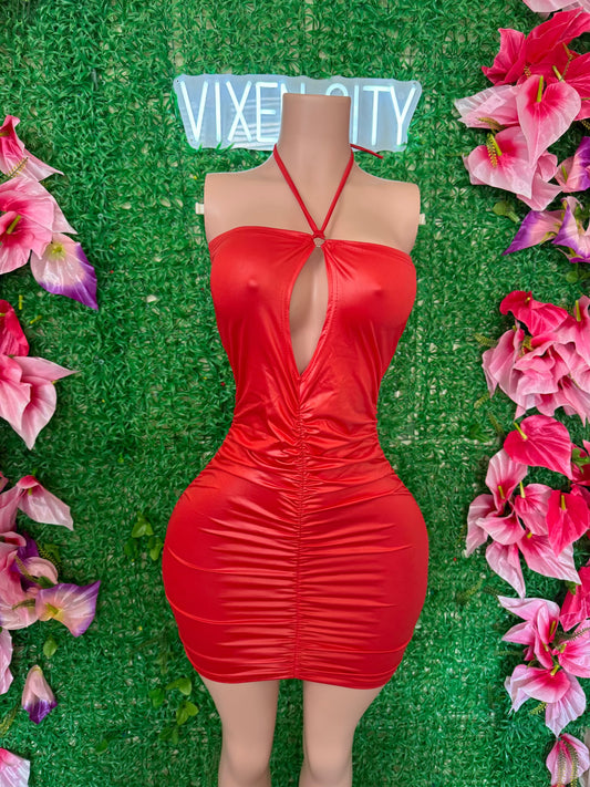 Red Waxed Dress