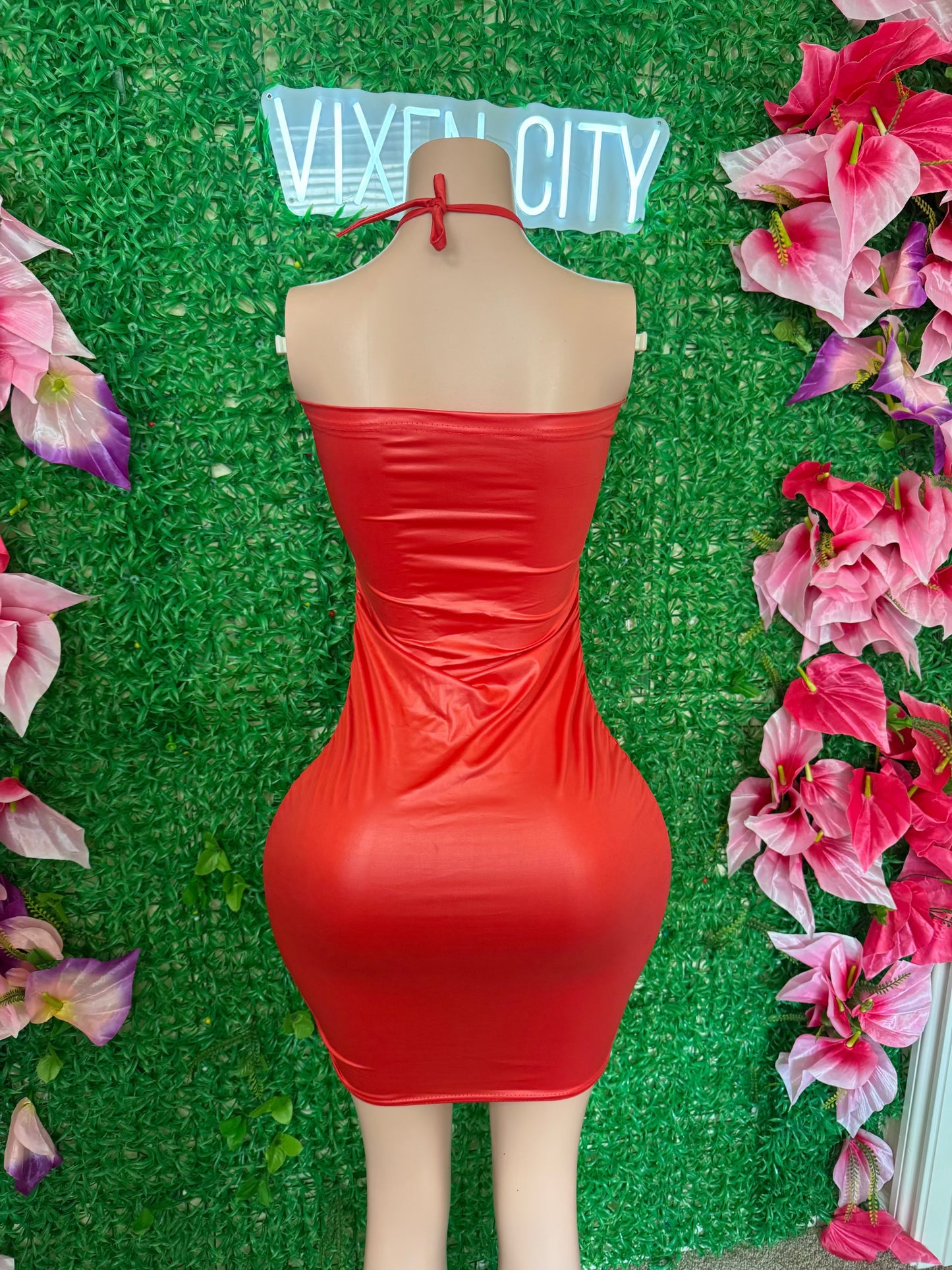 Red Waxed Dress