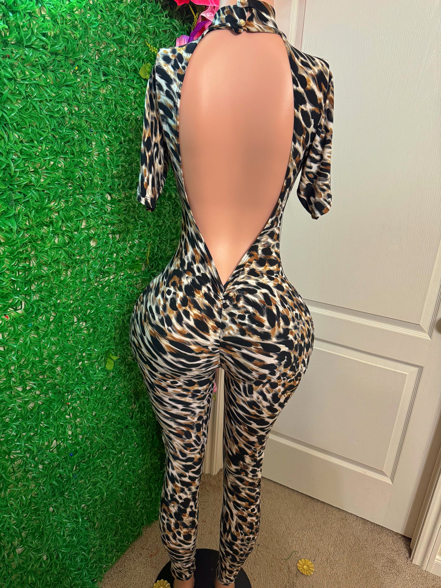 Cheetah print jumpsuit