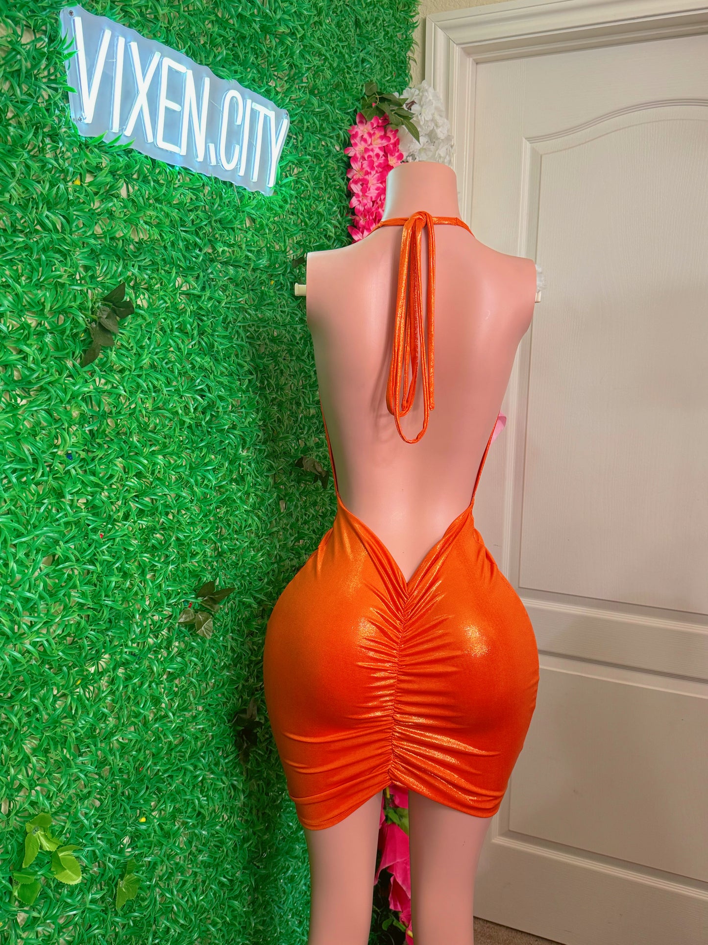 Orange Burst Dress
